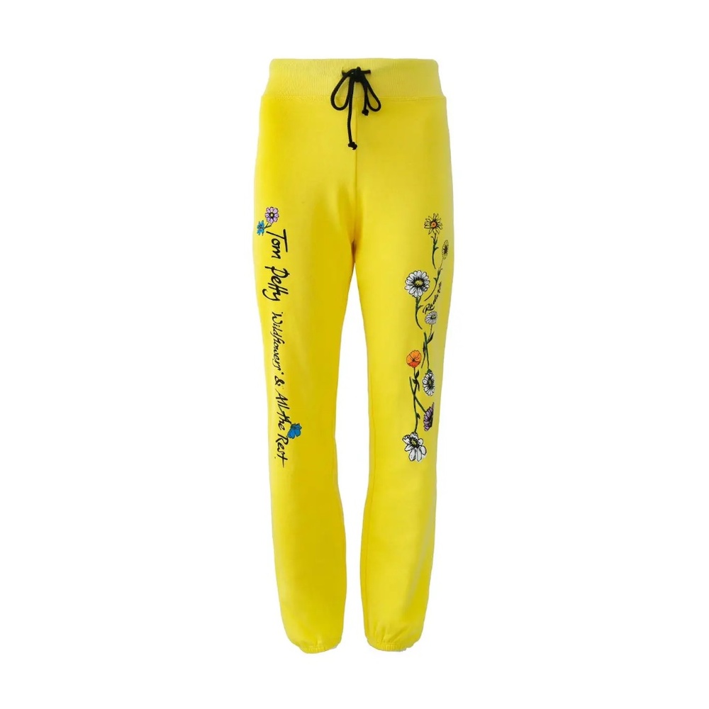 NWT Rodarte x Tom Petty Collection Limited Edition Sweatpants Yellow Flowers XL